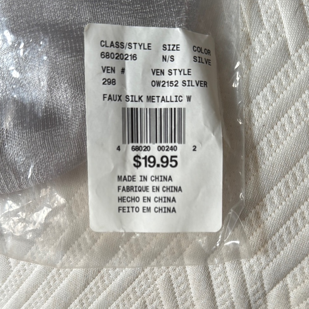 Faux Silk Metallic Fabric